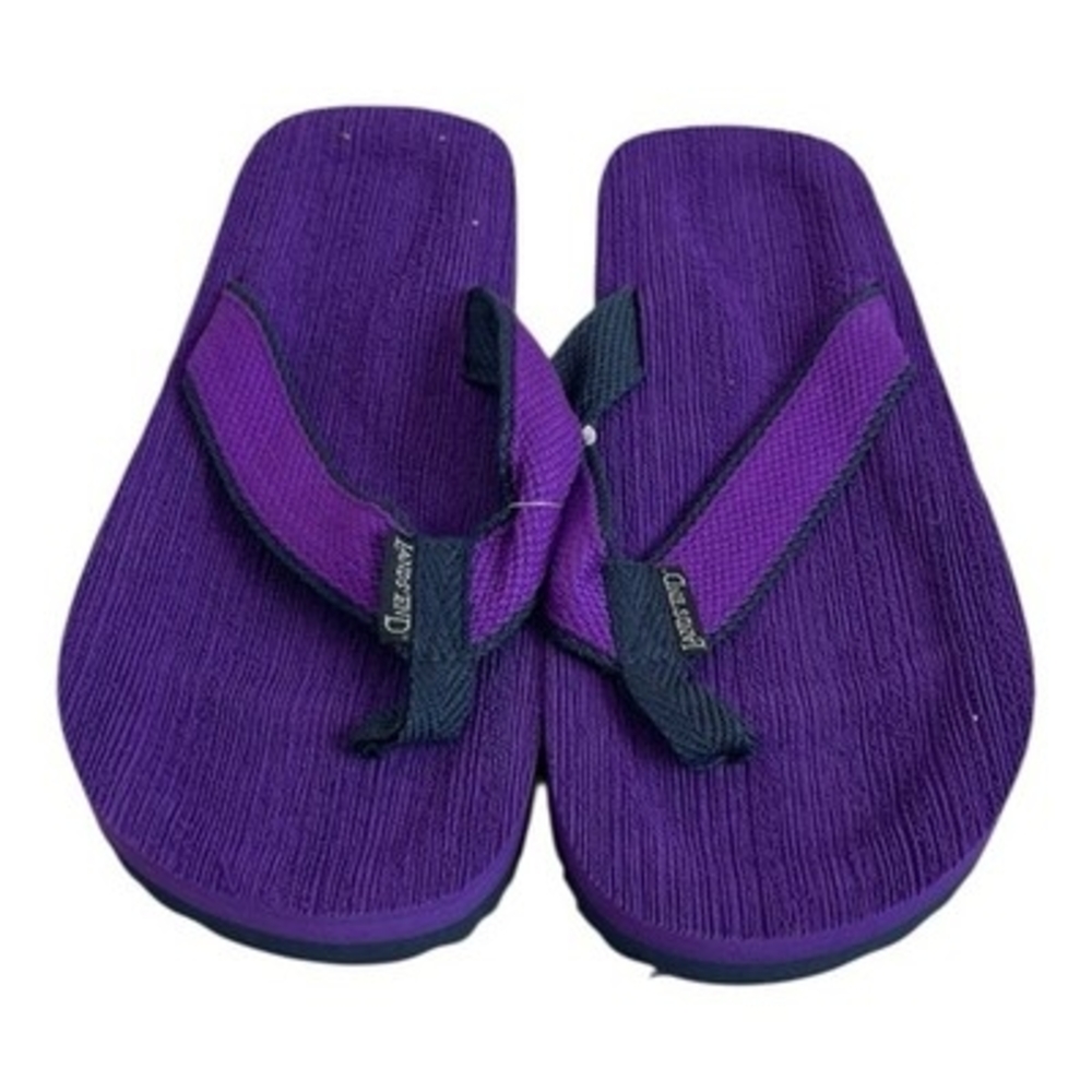 Lands' End Purple Terry Cloth Flip Flop Sandals Women’s Size 9 New - Picture 3 of 7
